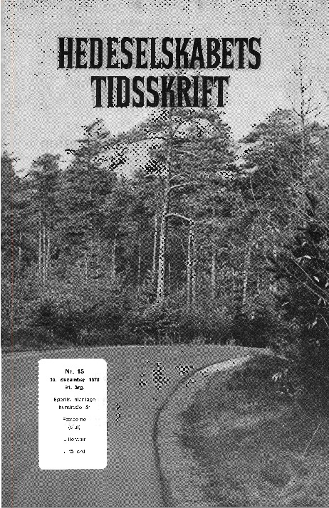 Hedeselskabets Tidsskrift - Nr. 15 1970
